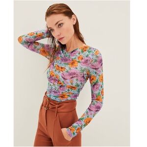 00 BNWT Veronica Beard floral long sleeve top